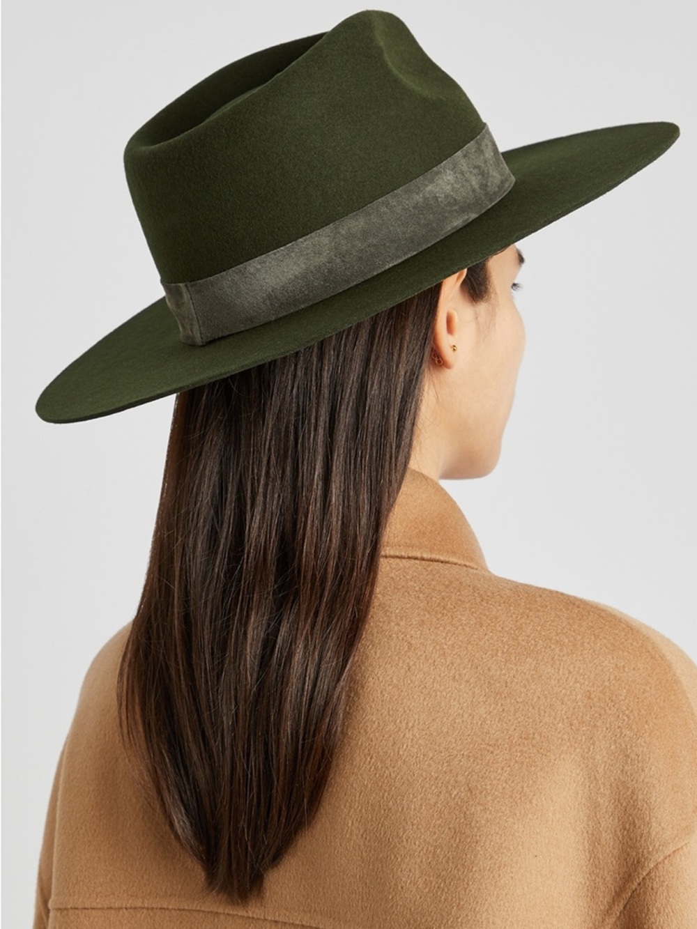 Lack of Color Women's The Mirage Suede-Trimmed Wool Fedora (Forest)